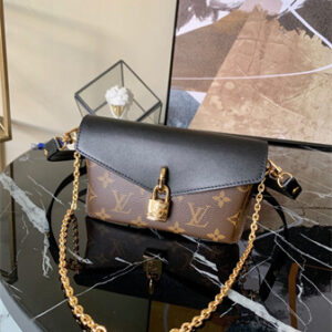 L.V Padlock On Strap Monogram Canvas Black M80559