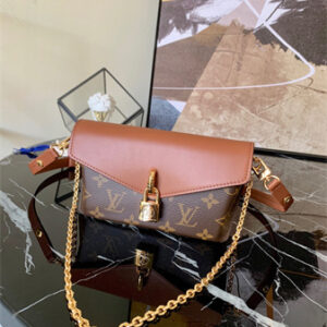 L.V Padlock On Strap Monogram Canvas Brown M80763