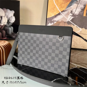 L.V Stand Pouch Damier Graphite N64612