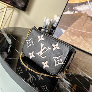 L.V Mini Pochette Accessories Monogram Empreinte Black M80501