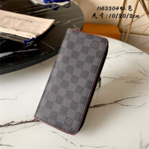 L.V Zippy Wallet Vertical Damier Graphite Canvas N63254