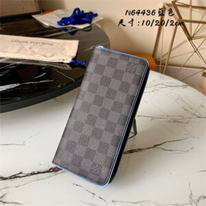 L.V Zippy Wallet Vertical Damier Graphite Canvas N64430