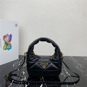 Prada Soft Nappa Leather Mini Bag Black Color 1BA384
