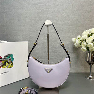 Prada Arqué leather shoulder bag Lilac Color 1BC194