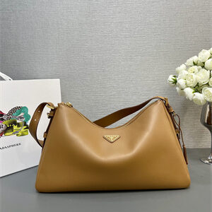 Prada Aimée large leather shoulder bag Caramel Color 1BC228