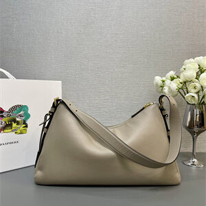 Prada Aimée large leather shoulder bag Travertine Color 1BC228