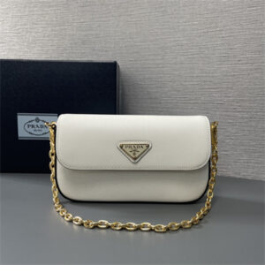 Prada Saffiano leather mini-bag White Color 1BD356
