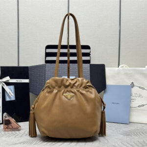 Prada Nappa leather shoulder bag Caramel Color 1BG541