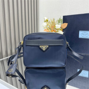 Prada Re-Edition 1978 Re-Nylon and Saffiano leather mini shoulder bag Navy 1BH218