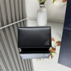 Prada Saffiano Leather Card Holder Black 2MC122