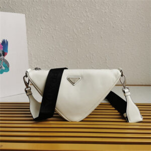 Prada Triangle leather shoulder bag White Color 2VH155