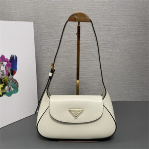 Prada Small leather shoulder bag White 1BD358