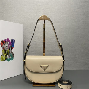 Prada Arqué leather shoulder bag with flap1BD365
