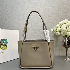 Prada Leather mini tote bag Clay 1BG539