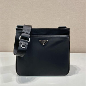 Prada Re-Nylon and Saffiano shoulder bag In Black 2VH118