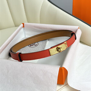 Hermes Kelly 18 Belt Epsom Leather Gold Hardware Watermelon Red