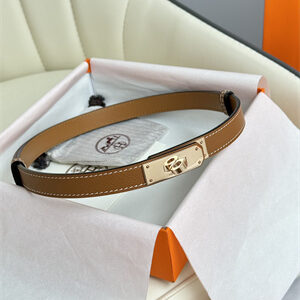 Hermes Kelly 18 Belt Epsom Leather Rose Gold Hardware Gold