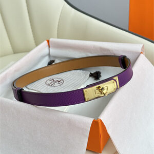 Hermes Kelly 18 Belt Epsom Leather Gold Hardware Purple