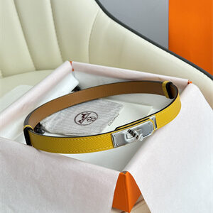 Hermes Kelly 18 Belt Epsom Leather Silver Hardware Juane Amber