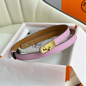 Hermes Kelly 18 Belt Epsom Leather Gold Hardware Peach Pink