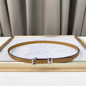 Hermes Pop H Guillochee 15 belt 15MM Cowhide Brown