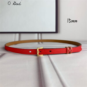 Hermes Pop H 15 belt Empsom Leather Red/Brown
