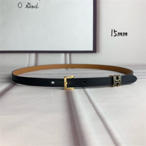 Hermes Pop H 15 belt Empsom Leather Black/Brown