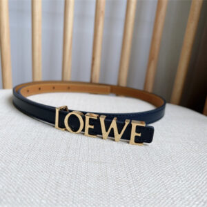 Loewe Belt In Smooth Calfskin 15MM Gold Hardware Blue/Brown