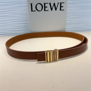 Loewe Belt In Calfskin 28MM Gold Hardware Brown