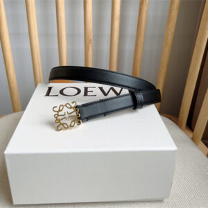 Loewe Belt In Smooth Calfskin 20MM Gold Hardware Black/Brown