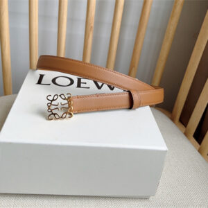 Loewe Belt In Calfskin 20MM Gold Hardware Brown