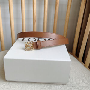 Loewe Belt In Smooth Calfskin 20MM Gold Hardware Brown