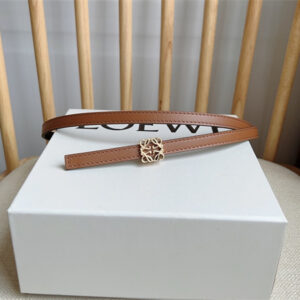 Loewe Belt In Calfskin 10MM Gold Hardware Brown/Black