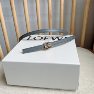 Loewe Belt In Calfskin 10MM Gold Hardware Blue