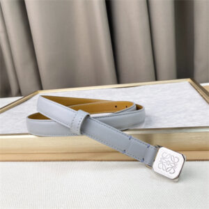 Loewe Belt In Calfskin 20MM Silver Hardware Blue