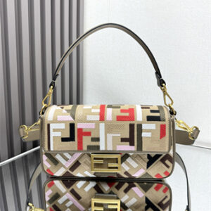 Fen.di Baguette Multicolor FF Canvas Bag