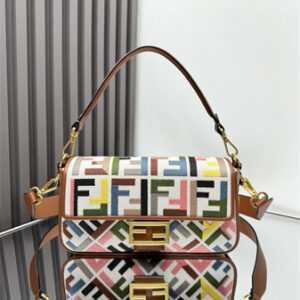 Fen.di Baguette Multicolor FF Canvas Bag