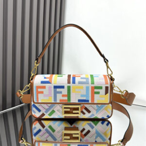 Fen.di Baguette Multicolor FF Canvas Bag