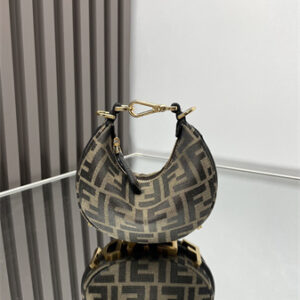 Fendigraphy Nano Brown FF Jacquard Fabric Bag