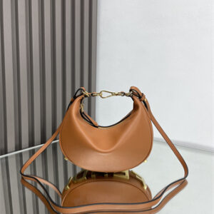 Fendigraphy Mini Leather Bag Brown