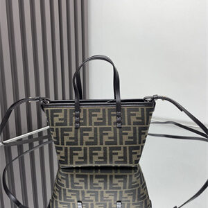 Fendi Roll Mini Tote Bag FF jacquard