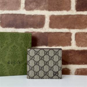 Gu.cci Bordeaux interior bi-fold wallet Supreme Canvas 768243