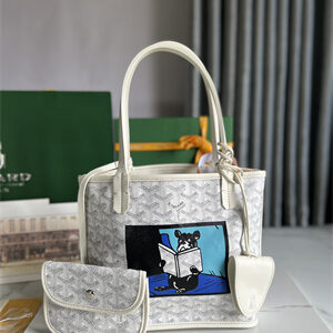 Goyard Anjou Mini Bag Chevroches Calfskin & Goyardine Canvas