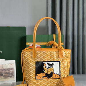 Goyard Anjou Mini Bag Chevroches Calfskin & Goyardine Canvas