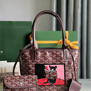 Goyard Anjou Mini Bag Chevroches Calfskin & Goyardine Canvas