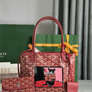 Goyard Anjou Mini Bag Chevroches Calfskin & Goyardine Canvas