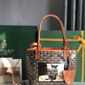 Goyard Anjou Mini Bag Chevroches Calfskin & Goyardine Canvas