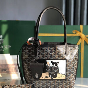 Goyard Anjou Mini Bag Chevroches Calfskin & Goyardine Canvas