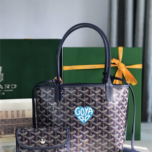 Goyard Anjou Mini Bag Chevroches Calfskin & Goyardine Canvas