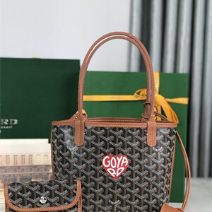 Goyard Anjou Mini Bag Chevroches Calfskin & Goyardine Canvas